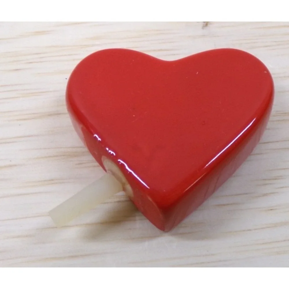 Nora Fleming Stoneware‎ 2 3/8 inch Red Heart with Rubber to fit Dishes